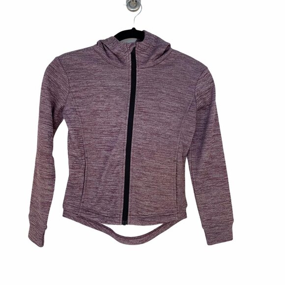 NWT Z by Zella Girls Hooded M 8/10 Track Jacket Pu - Picture 2 of 7
